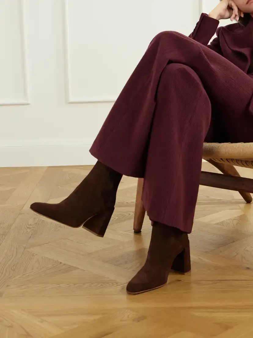 Gabriela Hearst Luke 90 Suede Ankle Boots | Thumbnail 2 Gabriela Hearst Luke 90 Suede Ankle Boots | Thumbnail 2