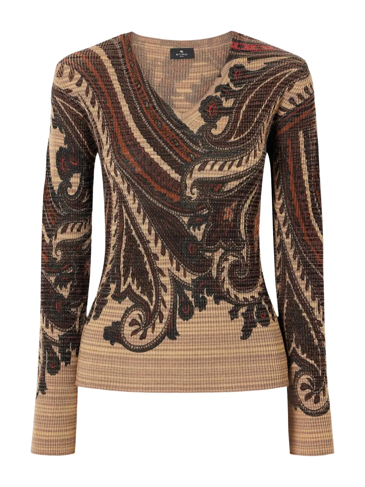 Paisley Printed Knit Sweater Paisley Printed Knit Sweater