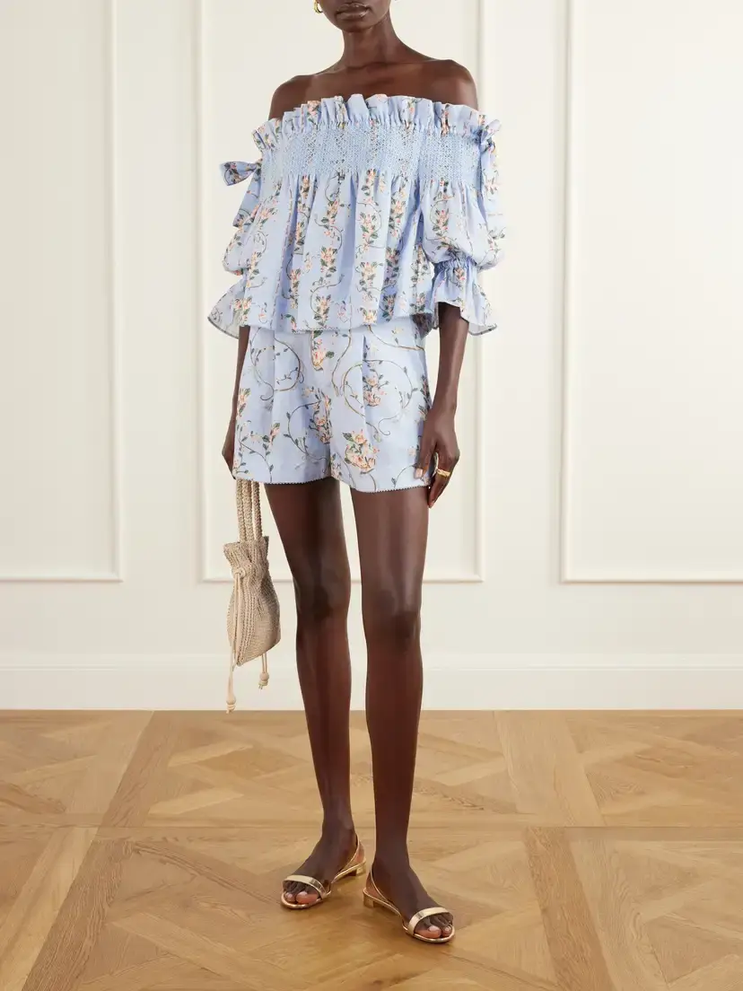 Agua by Agua Bendita Maratea Navegante Printed Linen Shorts | Thumbnail 2 Agua by Agua Bendita Maratea Navegante Printed Linen Shorts | Thumbnail 2