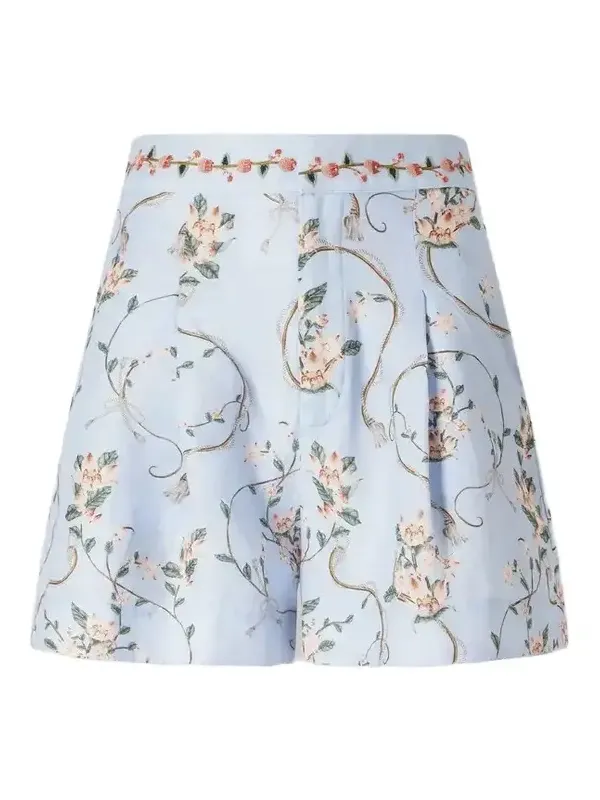 Maratea Navegante Printed Linen Shorts