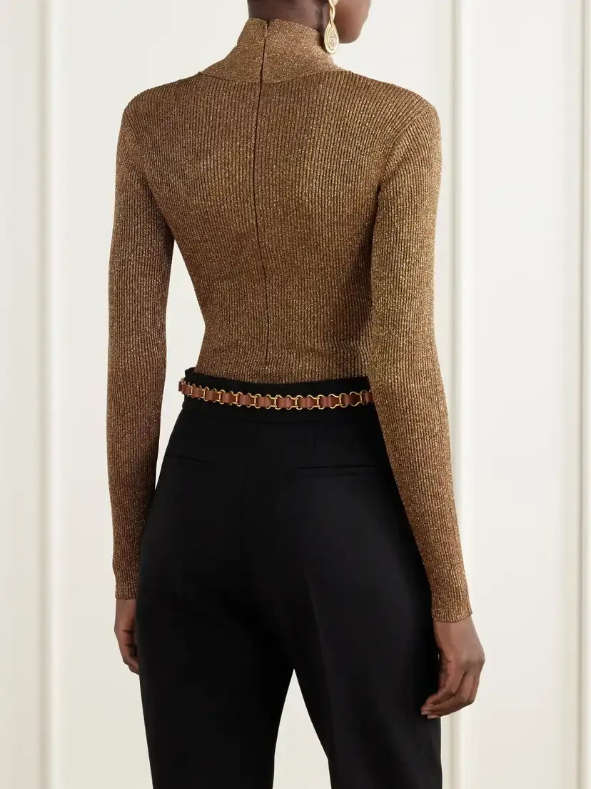 Valentino Garavani Knotted Lurex Bodysuit | Thumbnail 4 Valentino Garavani Knotted Lurex Bodysuit | Thumbnail 4