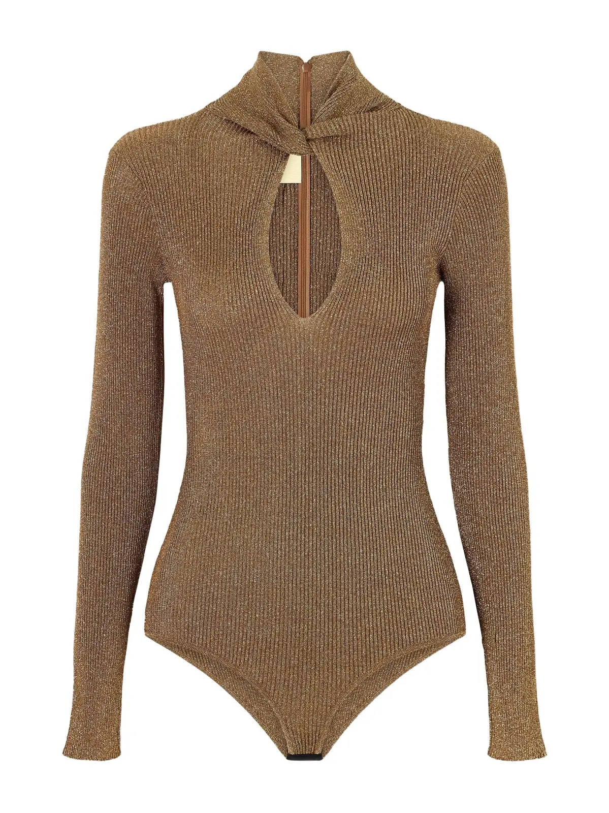 Valentino Garavani Knotted Lurex Bodysuit