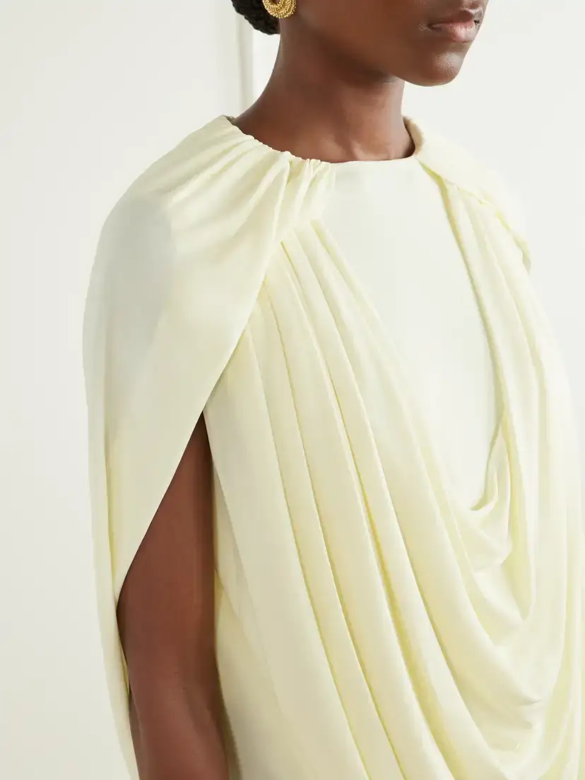 Brandon Maxwell The Astor Draped Jersey Blouse | Thumbnail 4 Brandon Maxwell The Astor Draped Jersey Blouse | Thumbnail 4