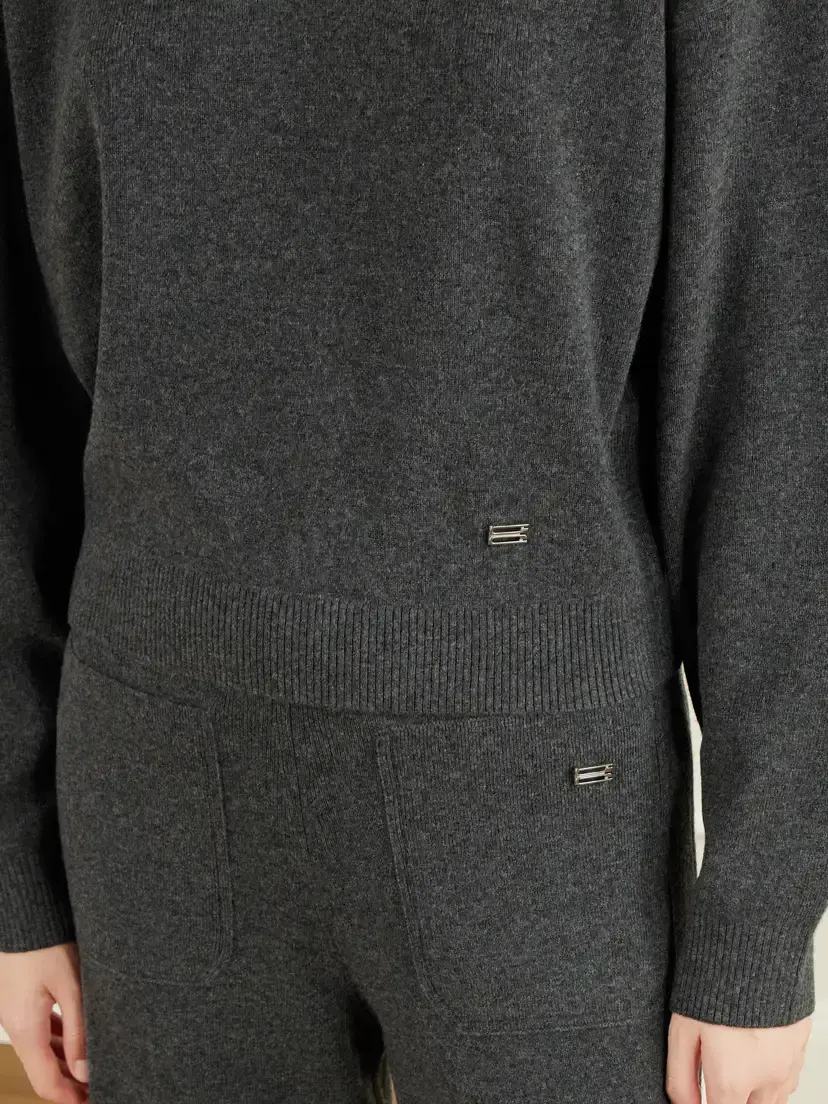 Victoria Beckham Lana Ribbed Wool And Cashmere-blend Sweater - Gray | Thumbnail 5