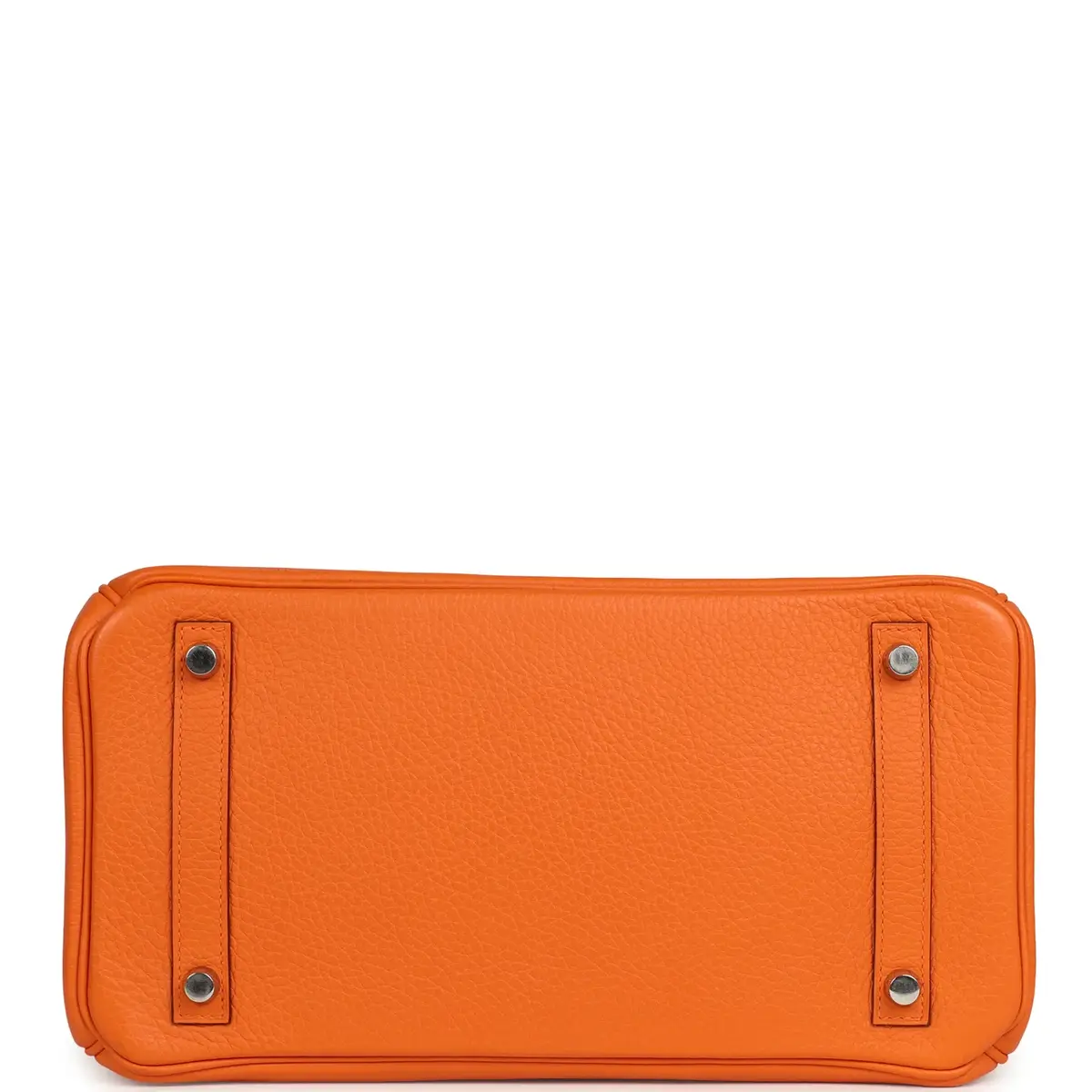 HERMÈS Pre-owned Hermes Birkin 30 Orange Clemence Palladium Hardware | Thumbnail 6