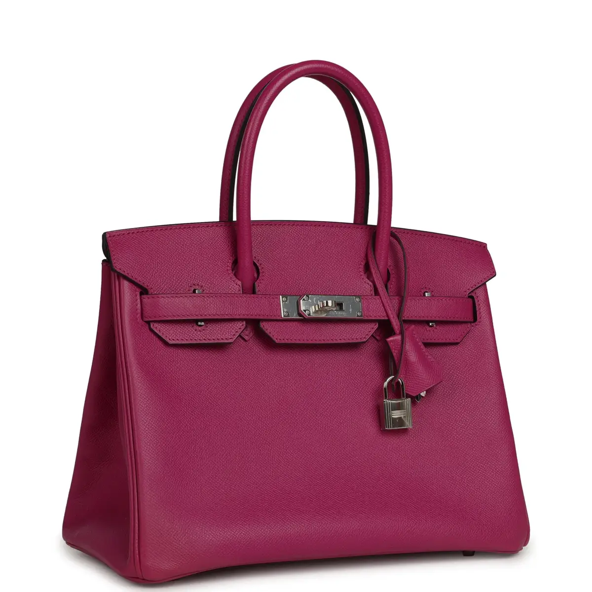 HERMÈS Pre-owned Hermes Birkin 30 Rose Pourpre Epsom Palladium Hardware | Thumbnail 2 HERMÈS Pre-owned Hermes Birkin 30 Rose Pourpre Epsom Palladium Hardware | Thumbnail 2
