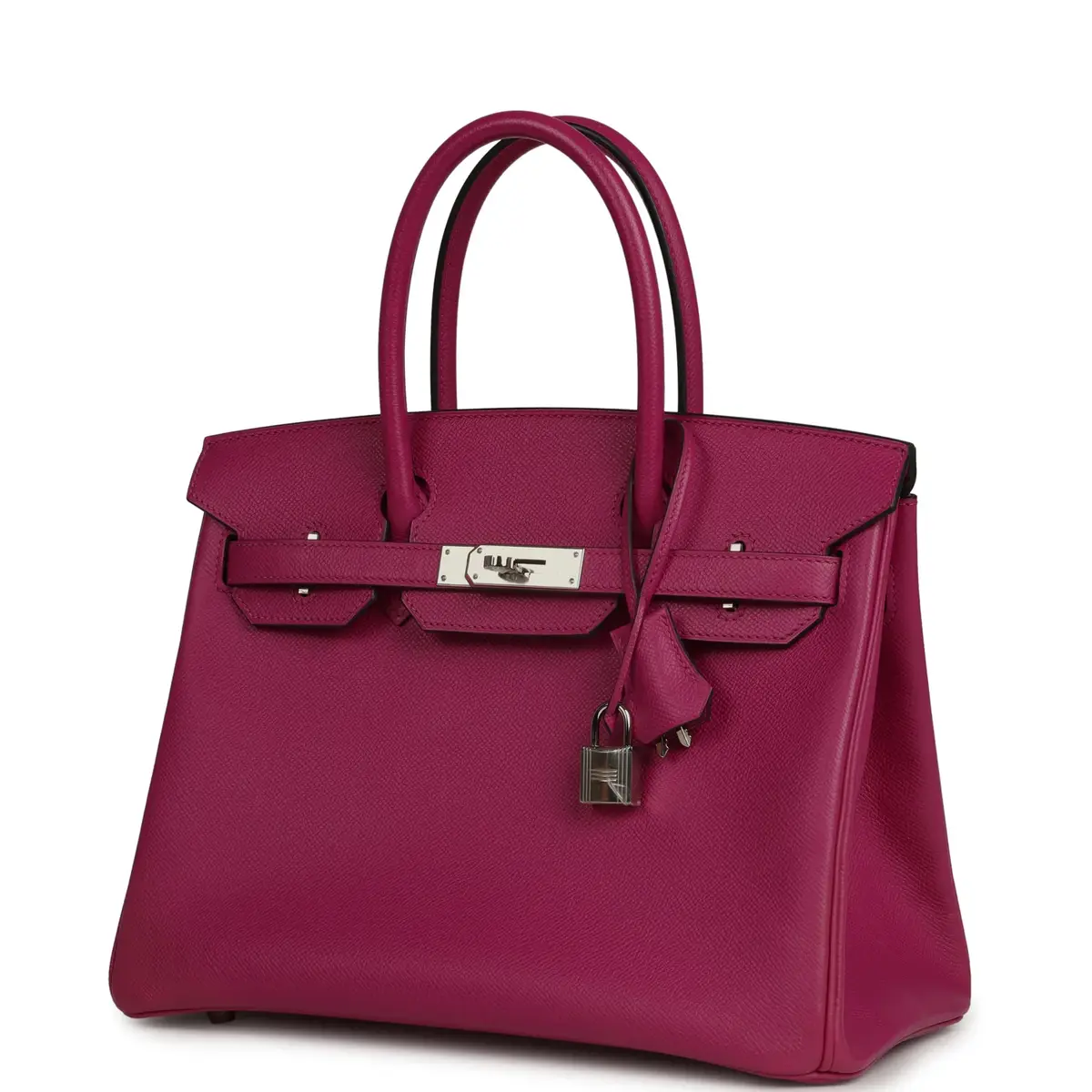HERMÈS Pre-owned Hermes Birkin 30 Rose Pourpre Epsom Palladium Hardware | Thumbnail 5 HERMÈS Pre-owned Hermes Birkin 30 Rose Pourpre Epsom Palladium Hardware | Thumbnail 5