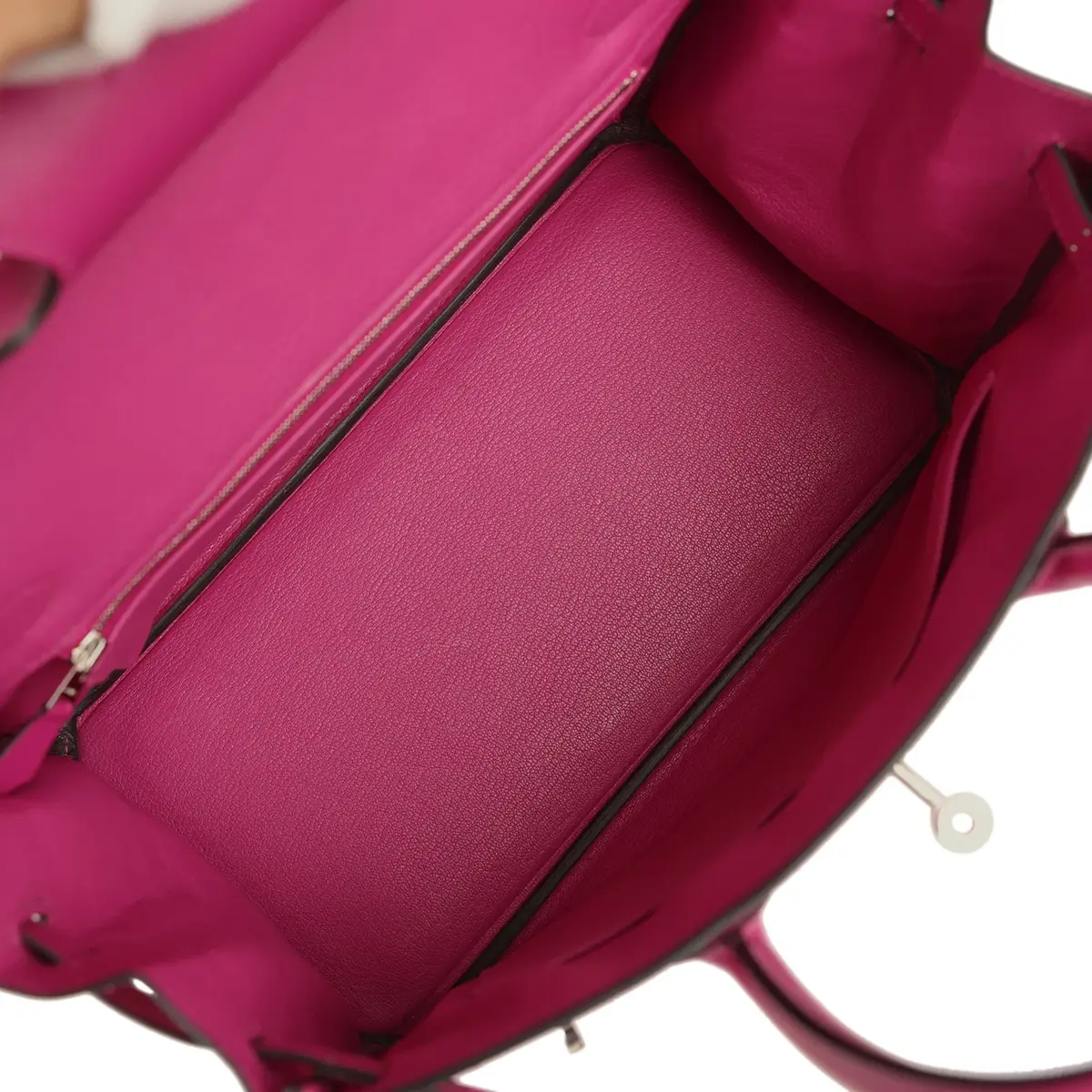 HERMÈS Pre-owned Hermes Birkin 30 Rose Pourpre Epsom Palladium Hardware | Thumbnail 9 HERMÈS Pre-owned Hermes Birkin 30 Rose Pourpre Epsom Palladium Hardware | Thumbnail 9