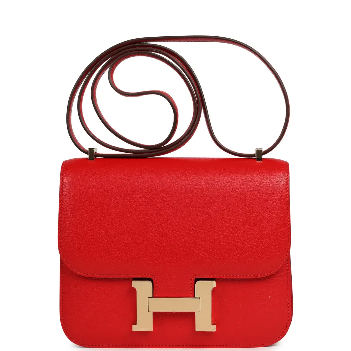 HERMÈS Pre-owned Hermes Constance 18 Rouge De Couer Chevre Mysore Permabrass Hardware | Image 1 HERMÈS Pre-owned Hermes Constance 18 Rouge De Couer Chevre Mysore Permabrass Hardware | Image 1