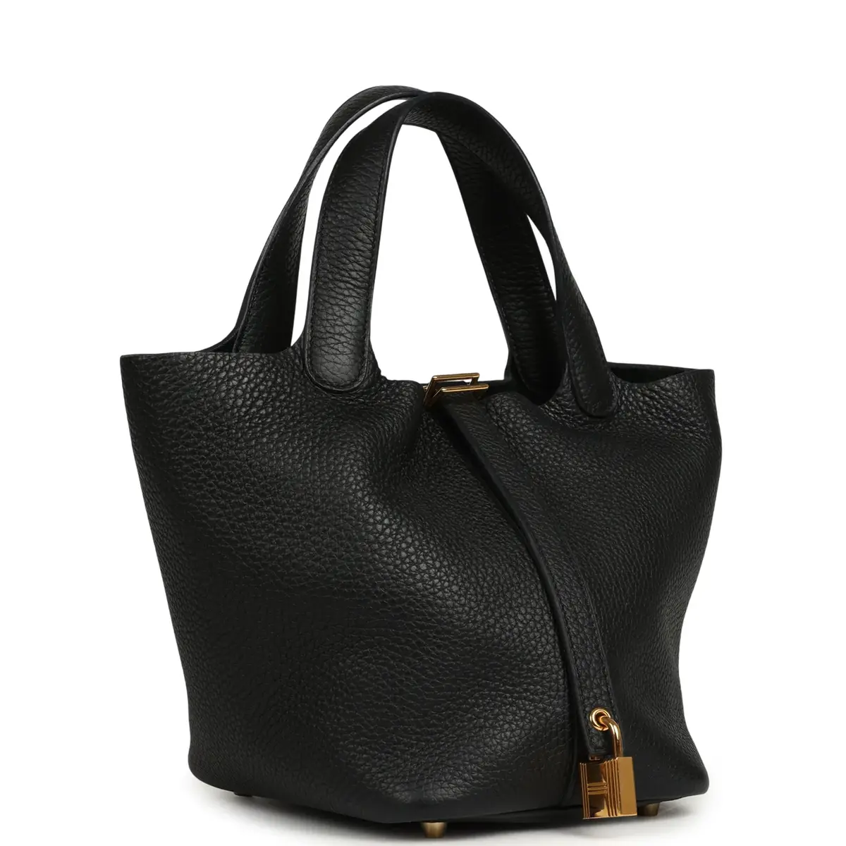 HERMÈS Pre-owned Hermes Picotin Lock 18 Black Clemence Gold Hardware | Thumbnail 2 HERMÈS Pre-owned Hermes Picotin Lock 18 Black Clemence Gold Hardware | Thumbnail 2