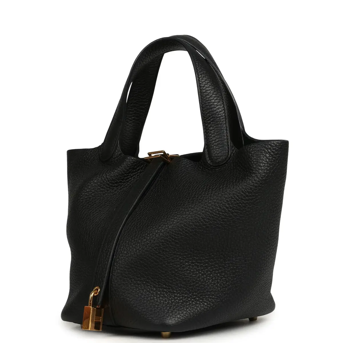 HERMÈS Pre-owned Hermes Picotin Lock 18 Black Clemence Gold Hardware | Thumbnail 5 HERMÈS Pre-owned Hermes Picotin Lock 18 Black Clemence Gold Hardware | Thumbnail 5