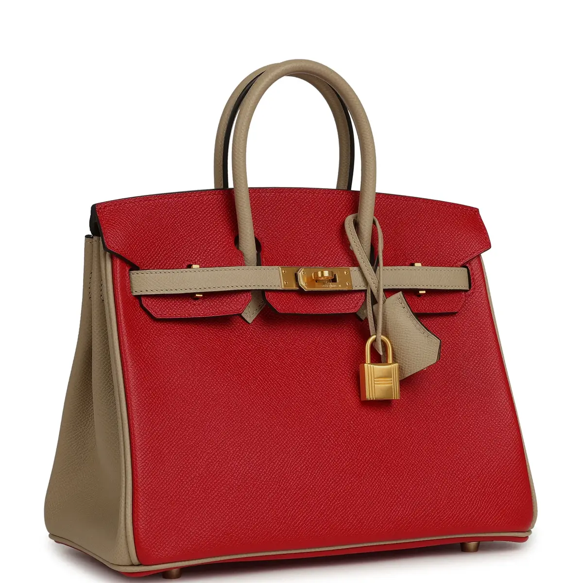 HERMÈS Pre-owned Hermes Special Order (HSS) Birkin 25 Rouge Casaque, Trench Epsom Gold Hardware | Thumbnail 2 HERMÈS Pre-owned Hermes Special Order (HSS) Birkin 25 Rouge Casaque, Trench Epsom Gold Hardware | Thumbnail 2