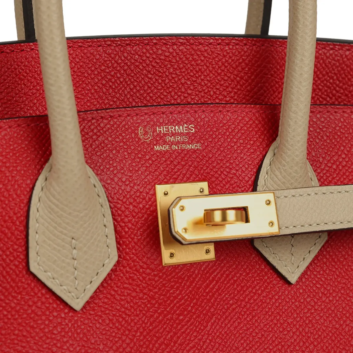HERMÈS Pre-owned Hermes Special Order (HSS) Birkin 25 Rouge Casaque, Trench Epsom Gold Hardware | Thumbnail 7 HERMÈS Pre-owned Hermes Special Order (HSS) Birkin 25 Rouge Casaque, Trench Epsom Gold Hardware | Thumbnail 7