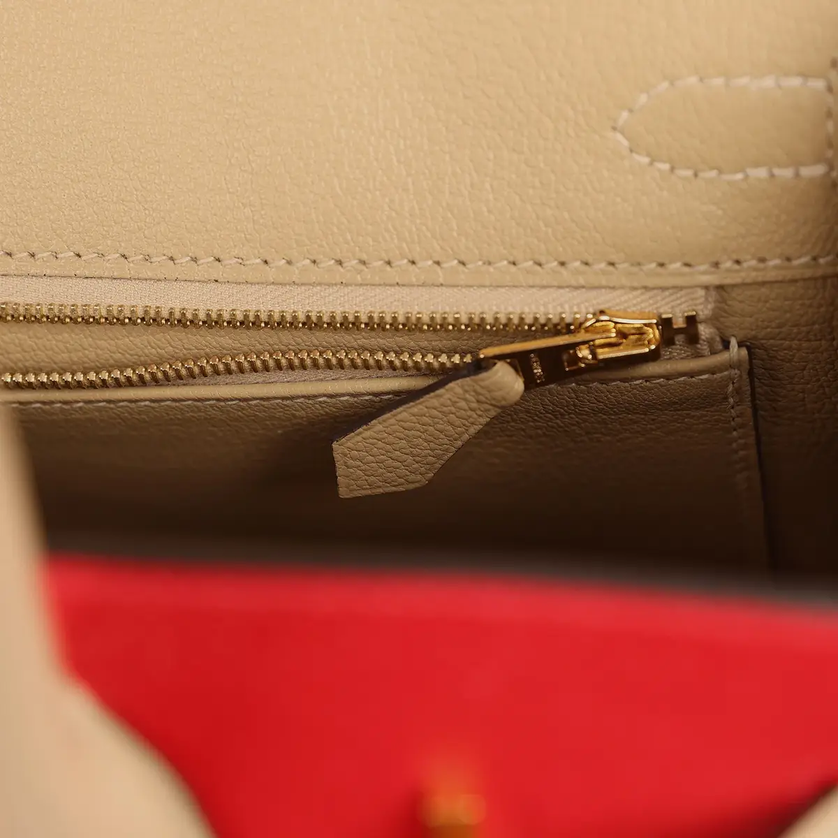 HERMÈS Pre-owned Hermes Special Order (HSS) Birkin 25 Rouge Casaque, Trench Epsom Gold Hardware | Thumbnail 8 HERMÈS Pre-owned Hermes Special Order (HSS) Birkin 25 Rouge Casaque, Trench Epsom Gold Hardware | Thumbnail 8