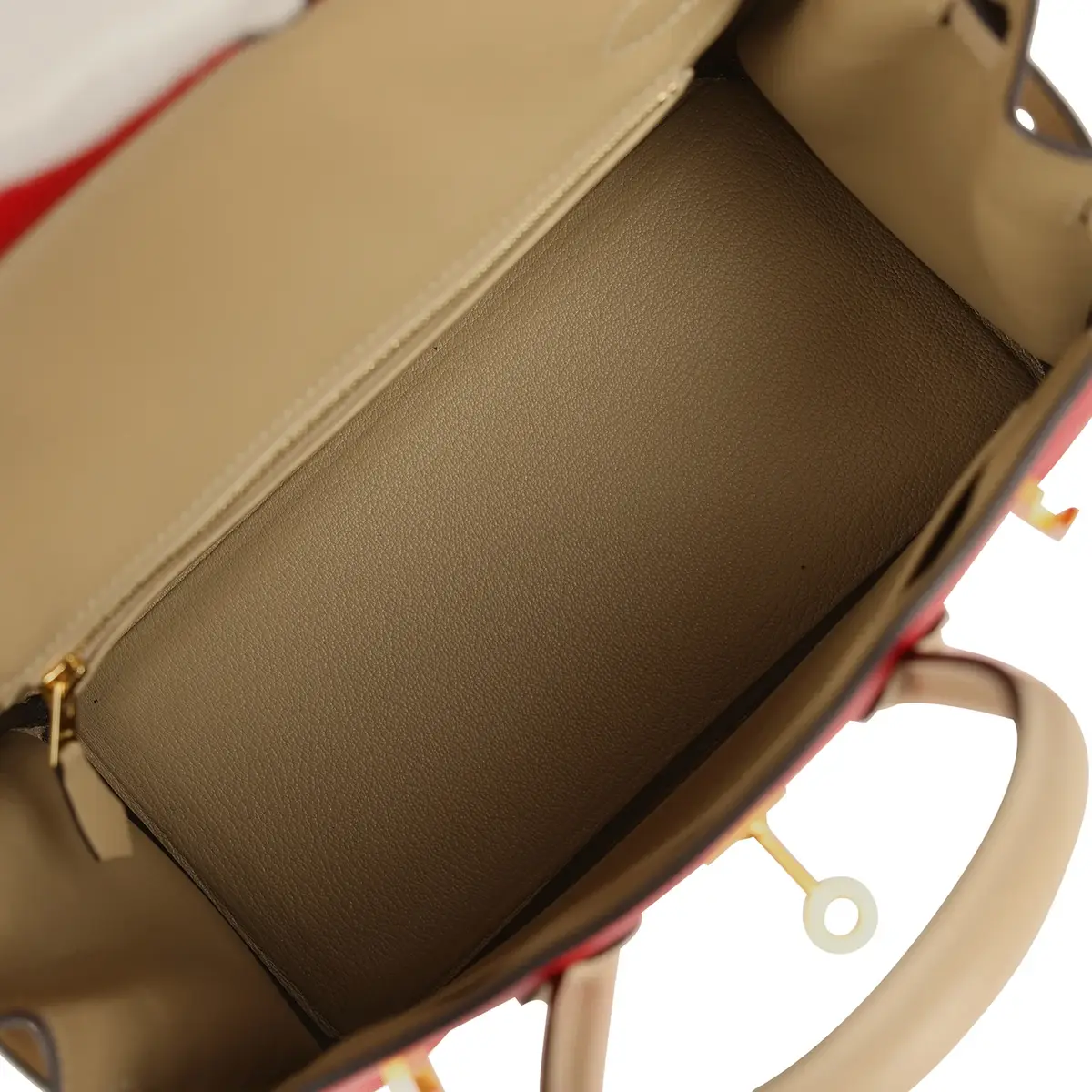 HERMÈS Pre-owned Hermes Special Order (HSS) Birkin 25 Rouge Casaque, Trench Epsom Gold Hardware | Thumbnail 9 HERMÈS Pre-owned Hermes Special Order (HSS) Birkin 25 Rouge Casaque, Trench Epsom Gold Hardware | Thumbnail 9