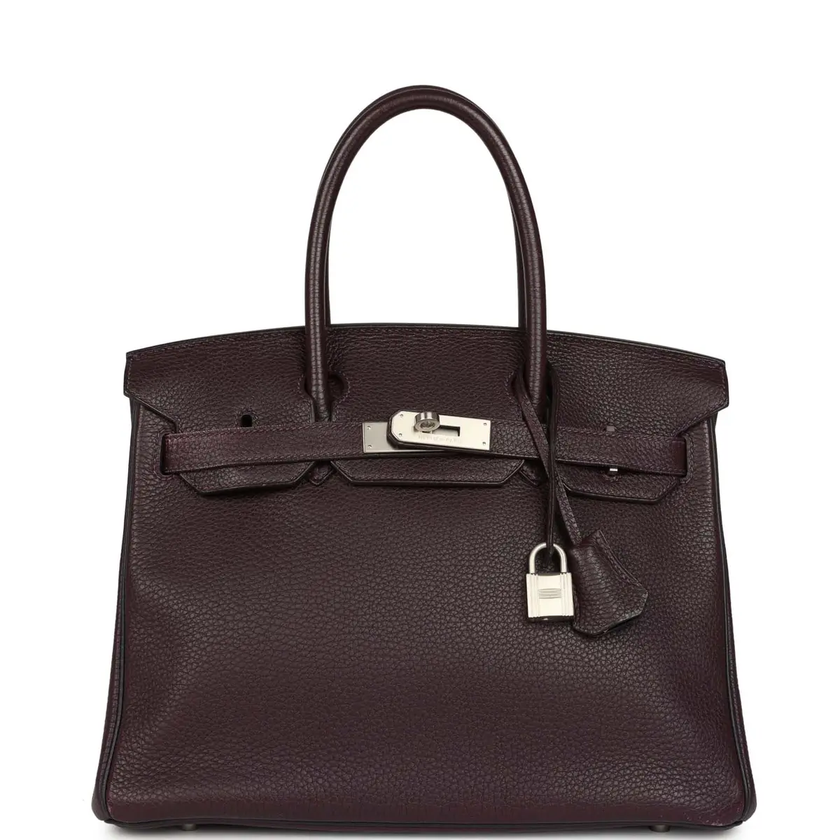 HERMÈS Pre-owned Hermes Special Order (HSS) Birkin 30 Raisin, Bleu Indigo Togo Brushed Palladium Hardware | Image 1 HERMÈS Pre-owned Hermes Special Order (HSS) Birkin 30 Raisin, Bleu Indigo Togo Brushed Palladium Hardware | Image 1