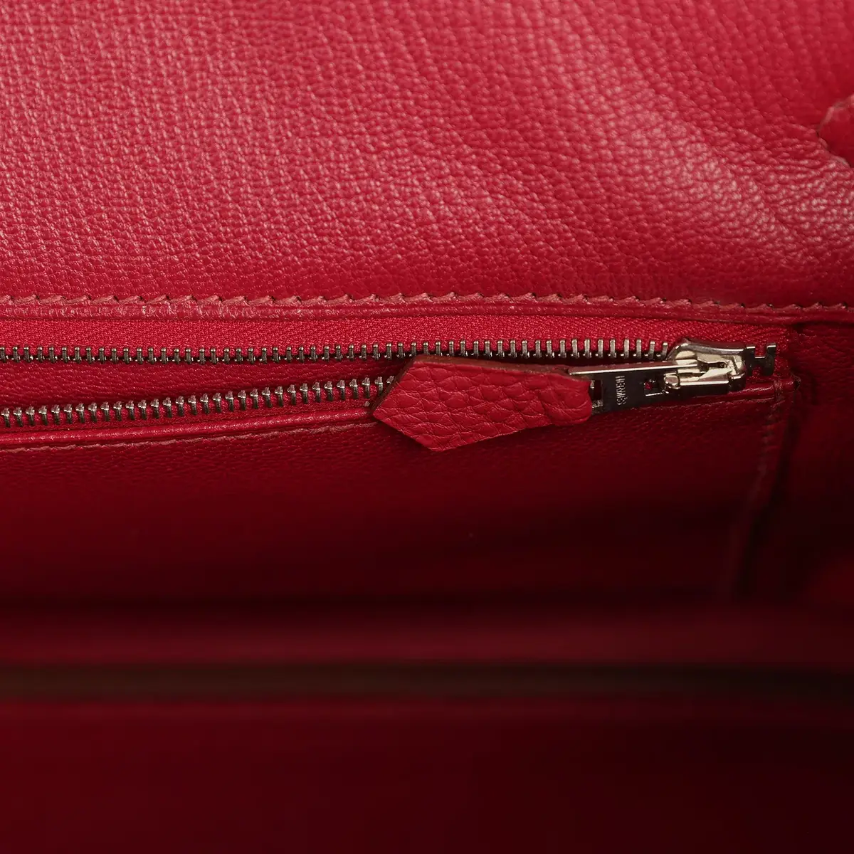 HERMÈS Vintage Hermes Shoulder Birkin 42 JPG Rubis Togo Palladium Hardware | Thumbnail 8 HERMÈS Vintage Hermes Shoulder Birkin 42 JPG Rubis Togo Palladium Hardware | Thumbnail 8
