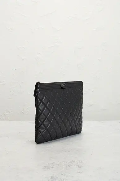 Chanel Chanel Lambskin Boy O Case Clutch | Thumbnail 4 Chanel Chanel Lambskin Boy O Case Clutch | Thumbnail 4