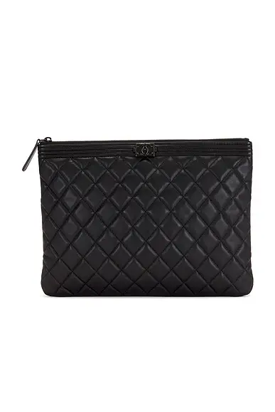 Chanel Chanel Lambskin Boy O Case Clutch | Image 1 Chanel Chanel Lambskin Boy O Case Clutch | Image 1