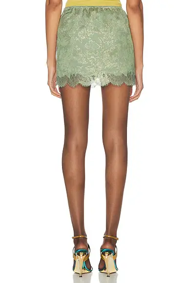 Saint Laurent Floral Jacquard Mini Skirt | Thumbnail 4 Saint Laurent Floral Jacquard Mini Skirt | Thumbnail 4