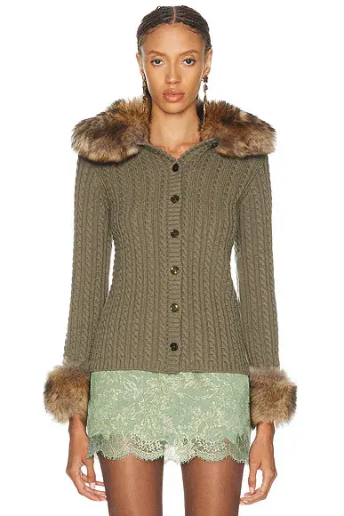 Saint Laurent Cashmere Cardigan | Image 1 Saint Laurent Cashmere Cardigan | Image 1