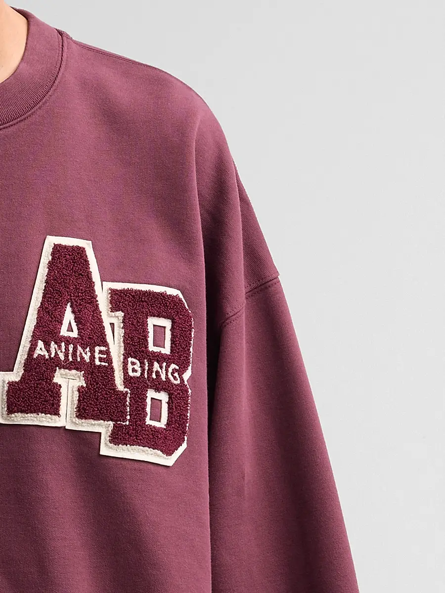 Anine Bing Women's Miles Letterman Logo Sweatshirt | Thumbnail 5 Anine Bing Women's Miles Letterman Logo Sweatshirt | Thumbnail 5