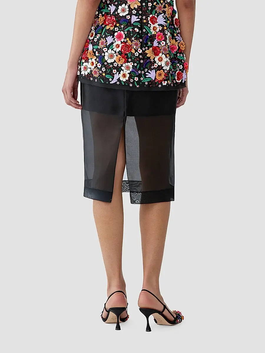 Carolina Herrera Women's Silk Semi-Sheer Skirt | Thumbnail 3 Carolina Herrera Women's Silk Semi-Sheer Skirt | Thumbnail 3