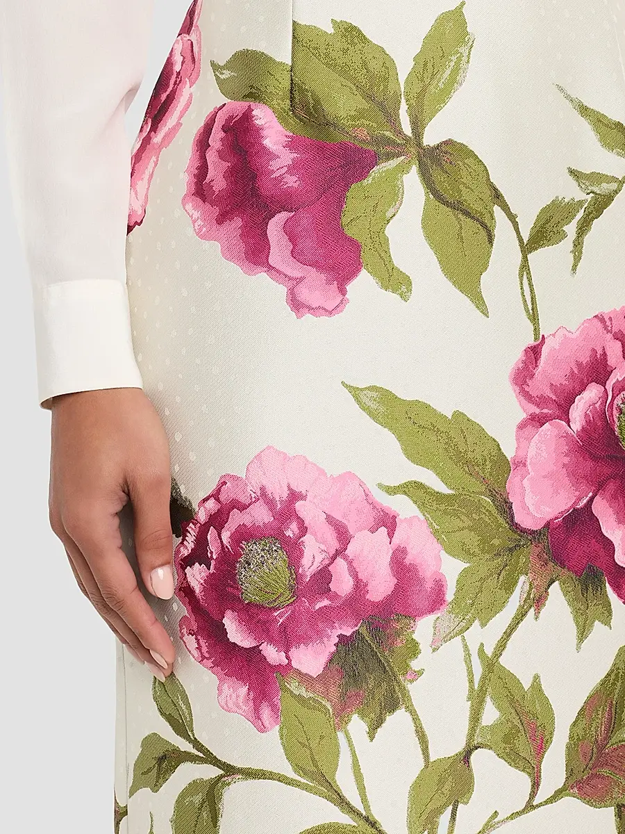 Carolina Herrera Women's Floral Pencil Midi Skirt | Thumbnail 5 Carolina Herrera Women's Floral Pencil Midi Skirt | Thumbnail 5