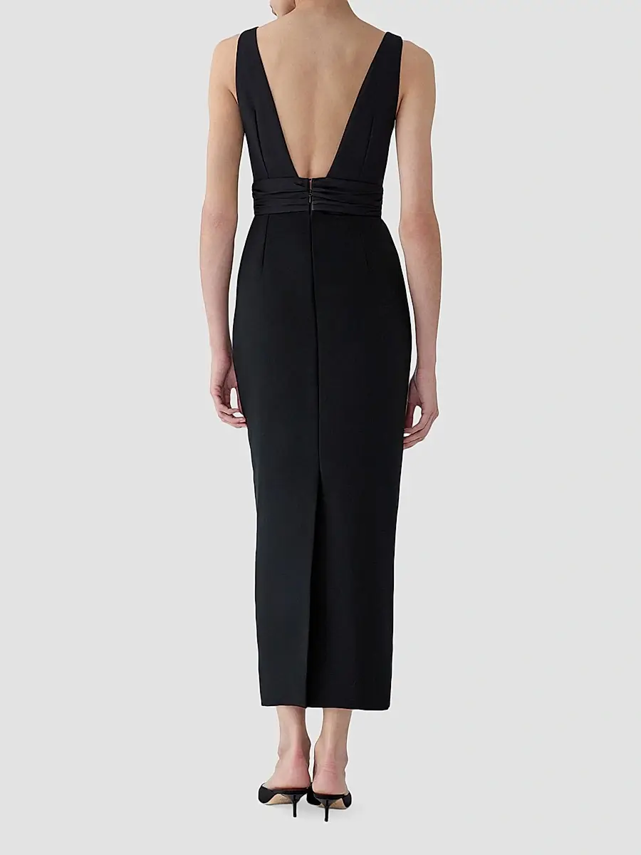 Carolina Herrera Women's Silk Column Midi Dress | Thumbnail 3 Carolina Herrera Women's Silk Column Midi Dress | Thumbnail 3