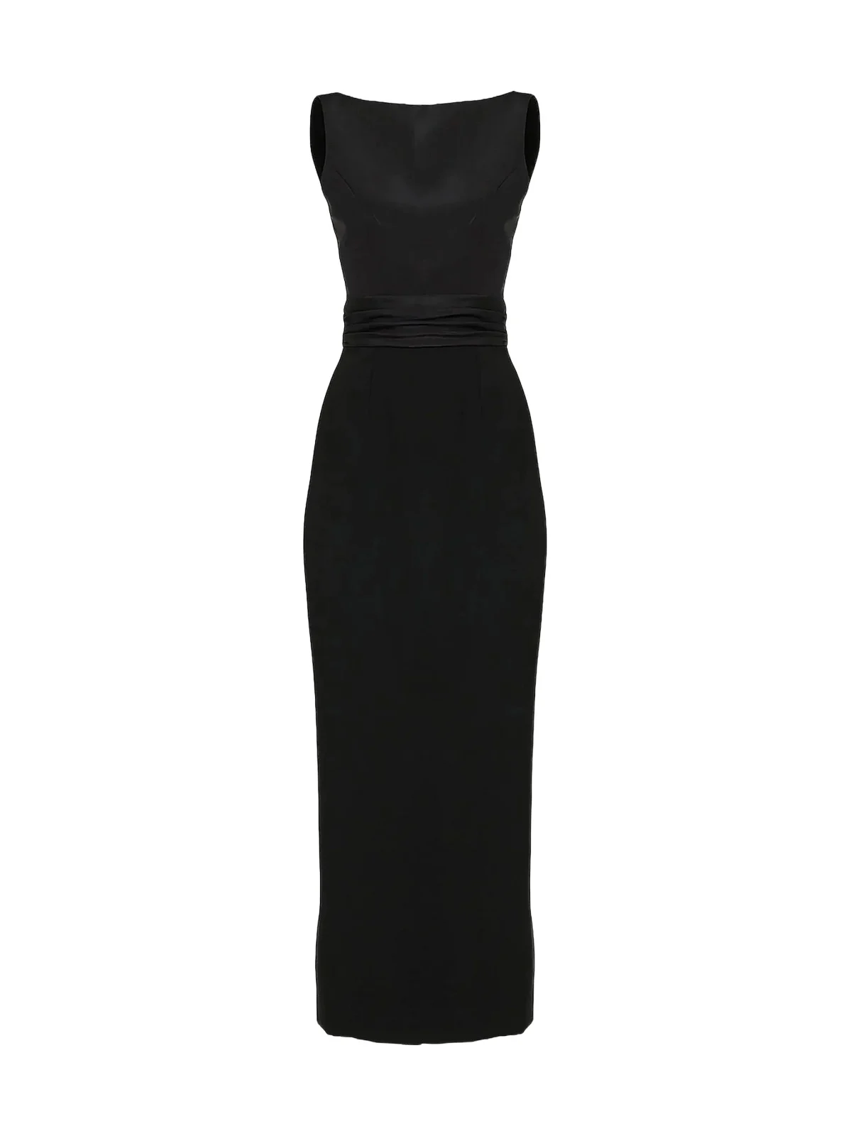 Women's Silk Column Midi Dress