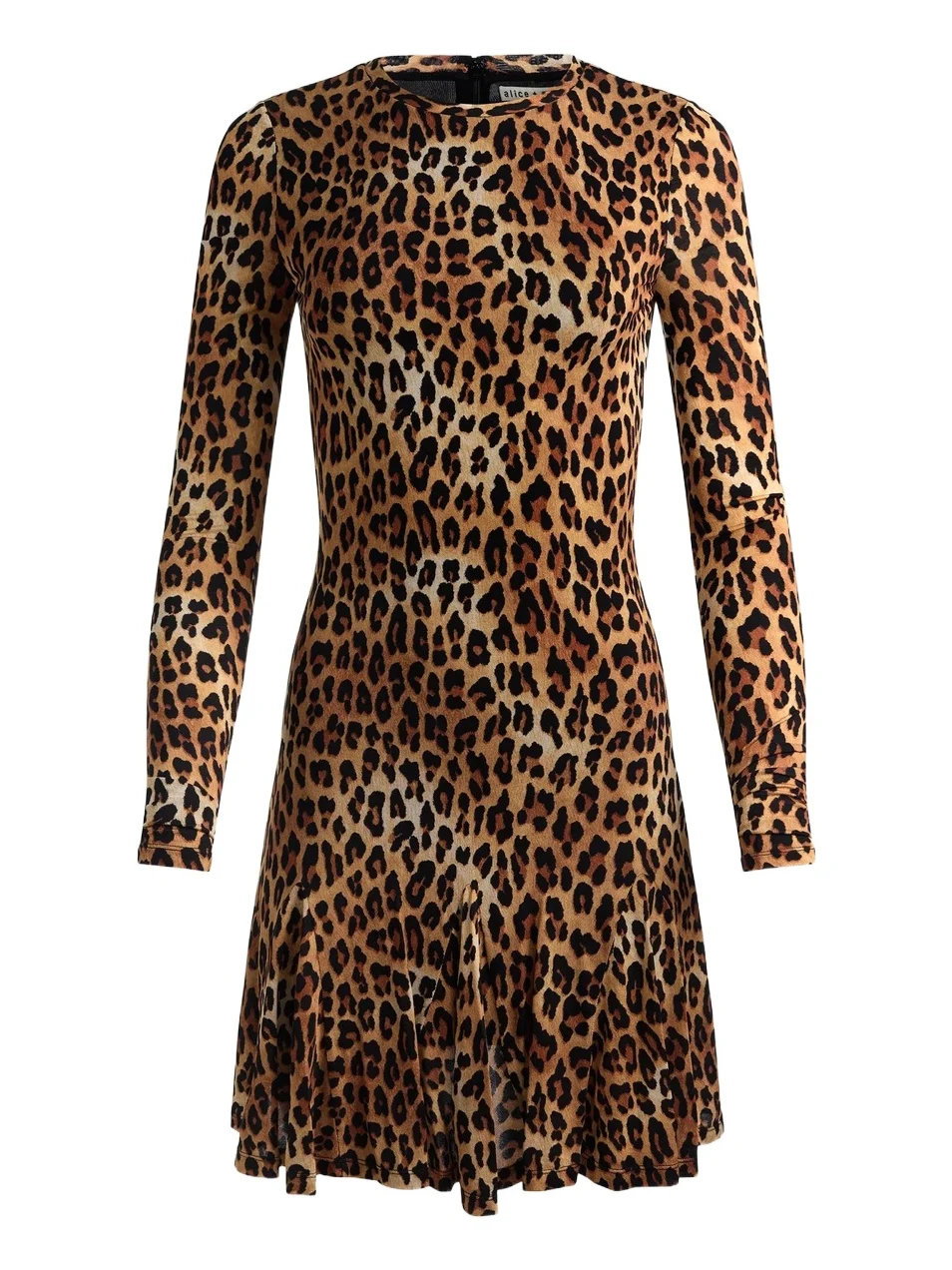 Alice + Olivia Women's Wendy Leopard Godet Mini Dress