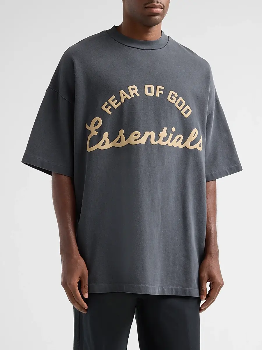 Fear of God Essentials Men's Training 90's Cotton Crewneck T-Shirt | Thumbnail 4 Fear of God Essentials Men's Training 90's Cotton Crewneck T-Shirt | Thumbnail 4