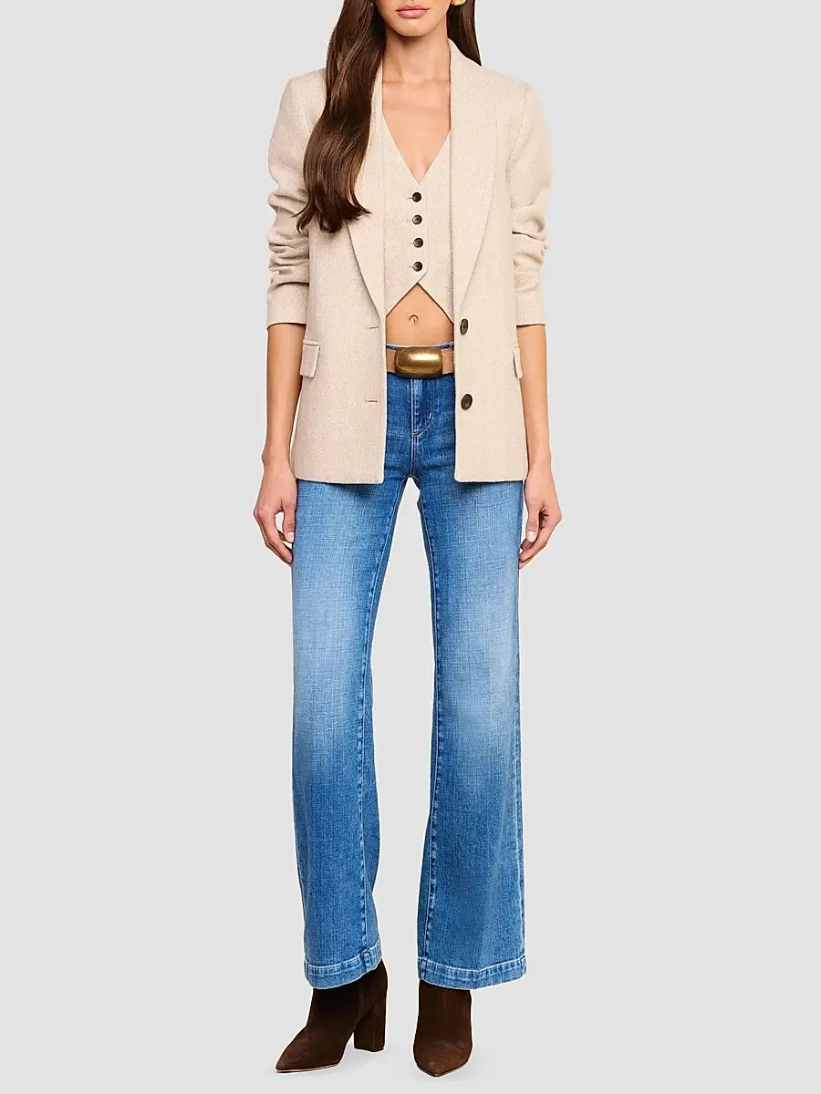 L'Agence Women's Amélie Herringbone Wool-Blend Blazer | Thumbnail 2 L'Agence Women's Amélie Herringbone Wool-Blend Blazer | Thumbnail 2