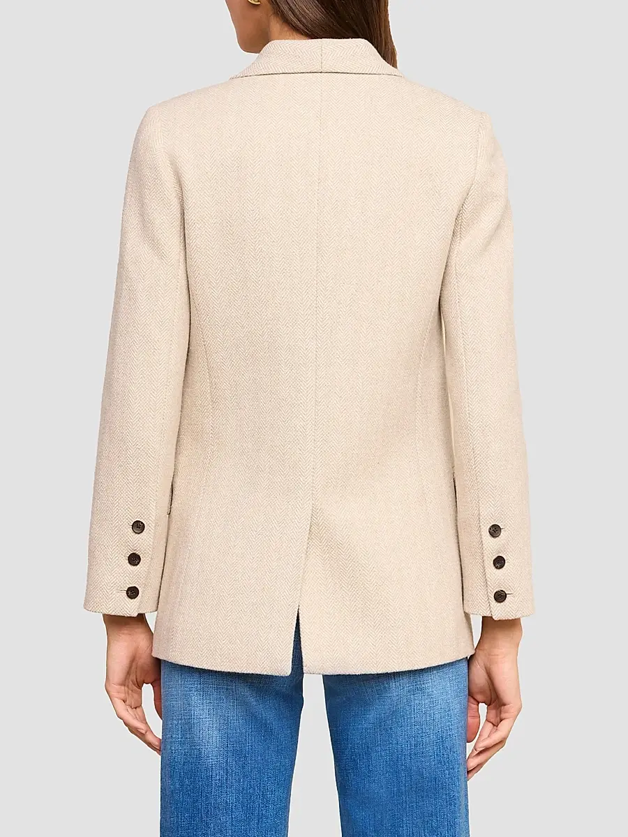 L'Agence Women's Amélie Herringbone Wool-Blend Blazer | Thumbnail 3 L'Agence Women's Amélie Herringbone Wool-Blend Blazer | Thumbnail 3