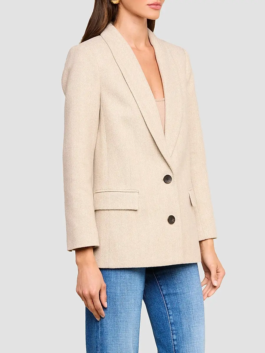 L'Agence Women's Amélie Herringbone Wool-Blend Blazer | Thumbnail 8 L'Agence Women's Amélie Herringbone Wool-Blend Blazer | Thumbnail 8