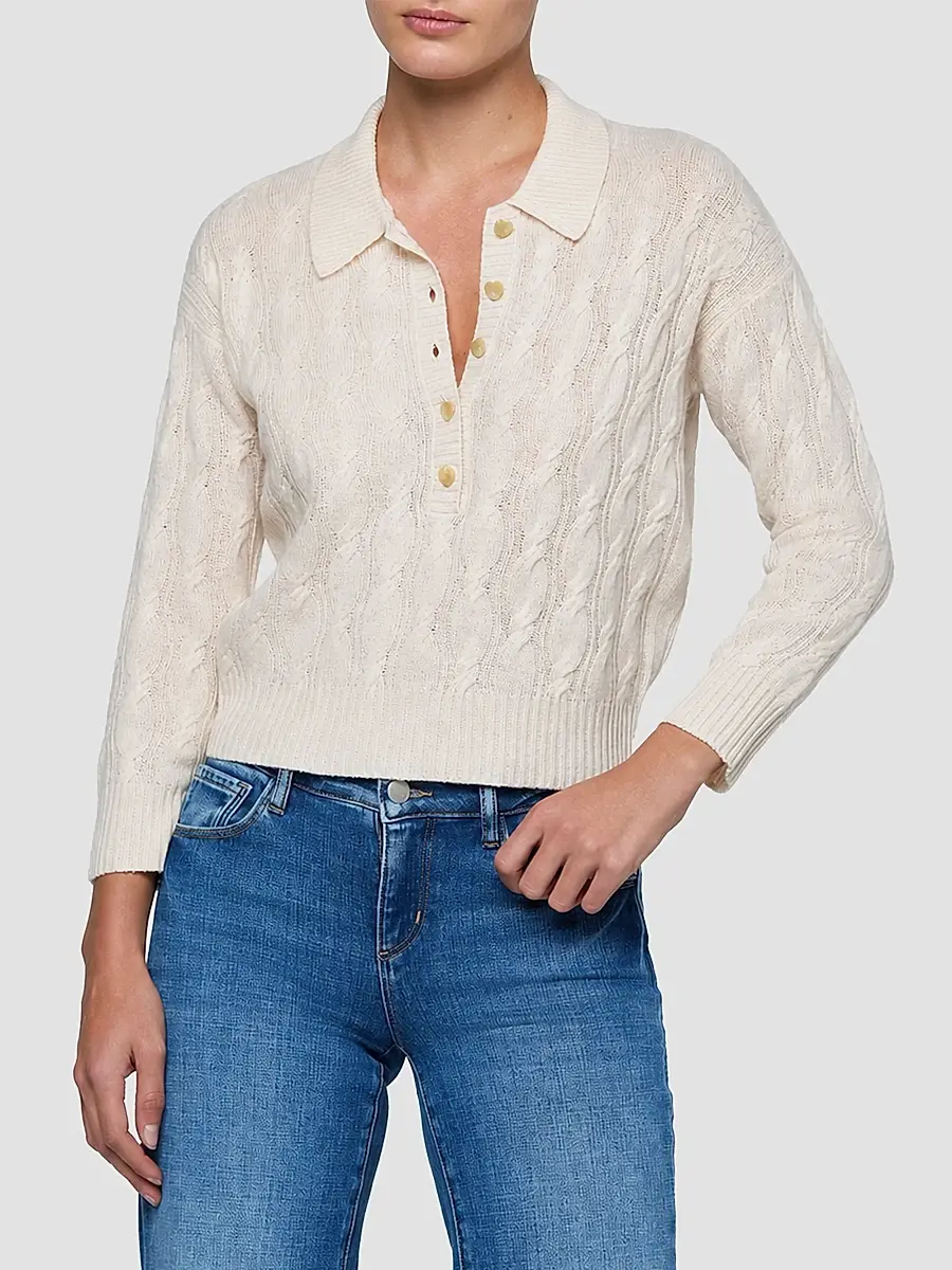 L'Agence Women's Cable-Knit Wool Sweater | Thumbnail 4 L'Agence Women's Cable-Knit Wool Sweater | Thumbnail 4