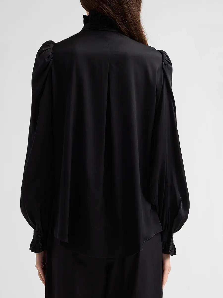 Kobi Halperin Women's North Silk Gerogette Blouse | Thumbnail 3 Kobi Halperin Women's North Silk Gerogette Blouse | Thumbnail 3