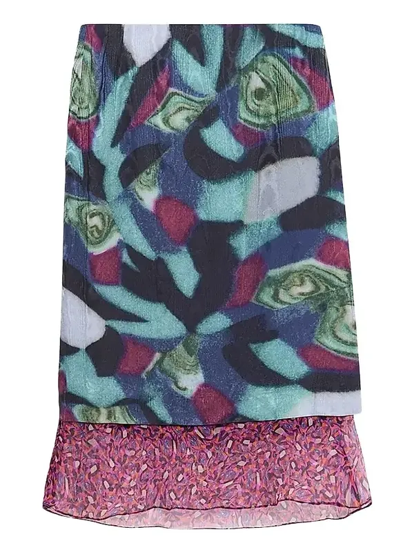 Dries Van Noten Women's Sorai Silk-Blend Midi Skirt