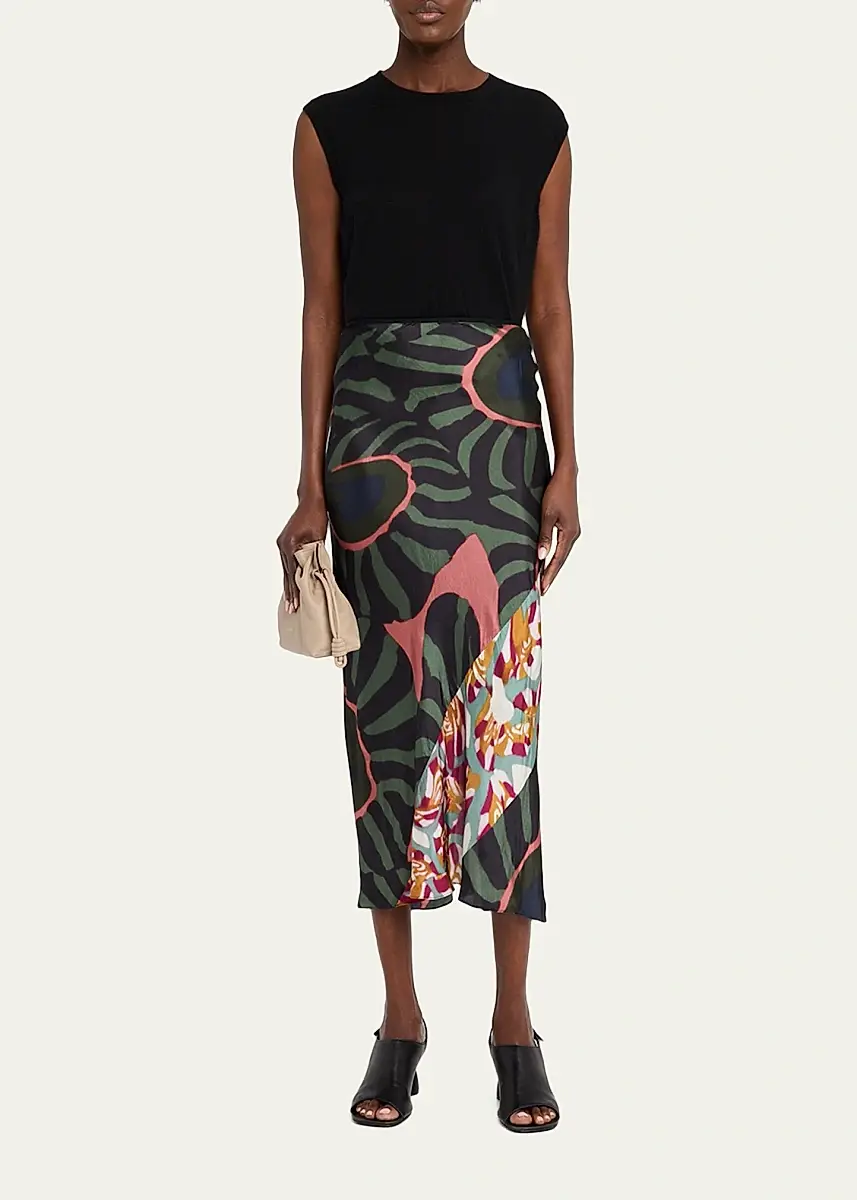 Dries Van Noten Women's Sati Abstract Midi Skirt | Thumbnail 2