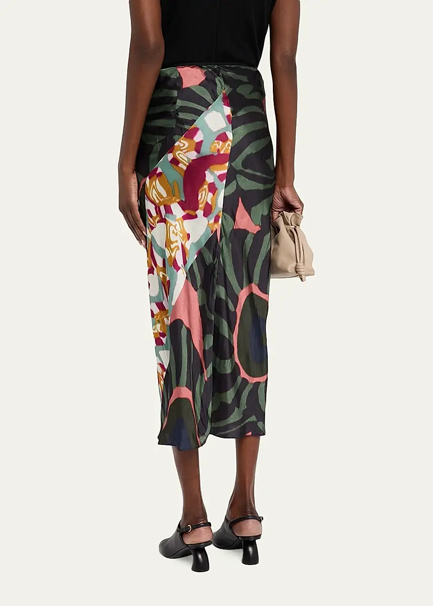 Dries Van Noten Women's Sati Abstract Midi Skirt | Thumbnail 3