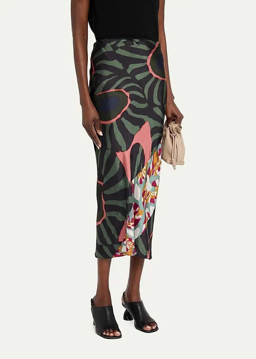 Dries Van Noten Women's Sati Abstract Midi Skirt | Thumbnail 4