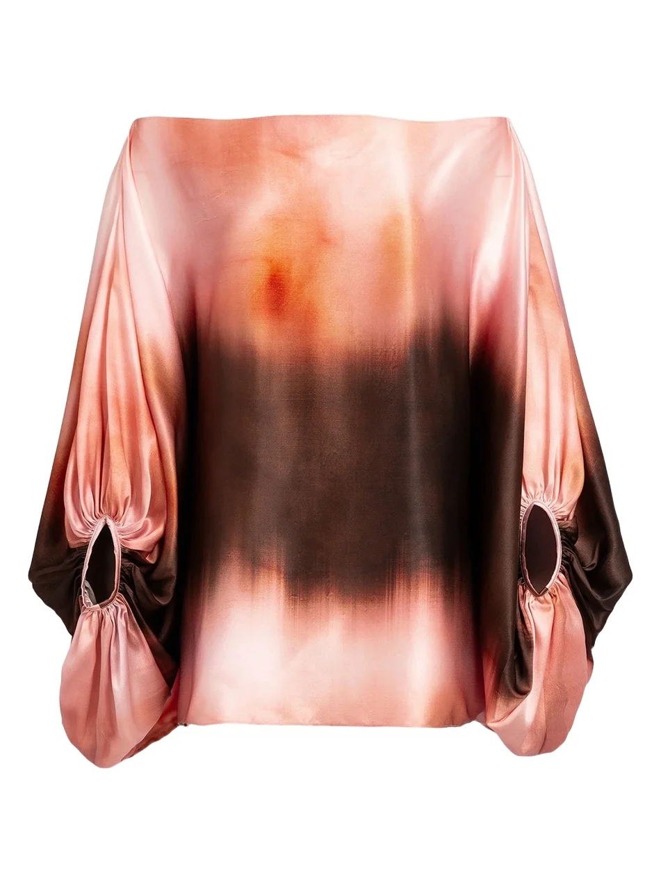 Women's Bellagio Printed Stretch-Silk Blouse Women's Bellagio Printed Stretch-Silk Blouse