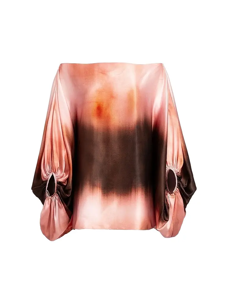 Women's Bellagio Printed Stretch-Silk Blouse