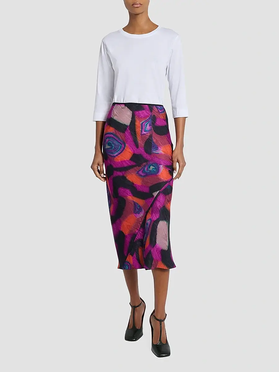 Dries Van Noten Women's Sati Abstract Midi Skirt | Thumbnail 2