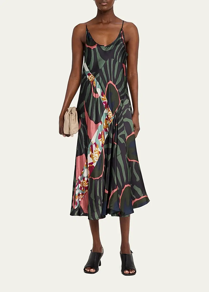 Dries Van Noten Women's Dibelle Printed A-Line Midi Dress | Thumbnail 2 Dries Van Noten Women's Dibelle Printed A-Line Midi Dress | Thumbnail 2