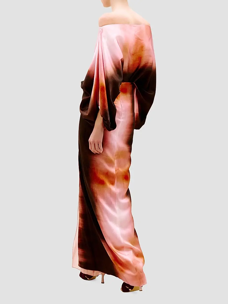 Silvia Tcherassi Women's Keiry Gradient Stretch-Silk Maxi Skirt | Thumbnail 3 Silvia Tcherassi Women's Keiry Gradient Stretch-Silk Maxi Skirt | Thumbnail 3