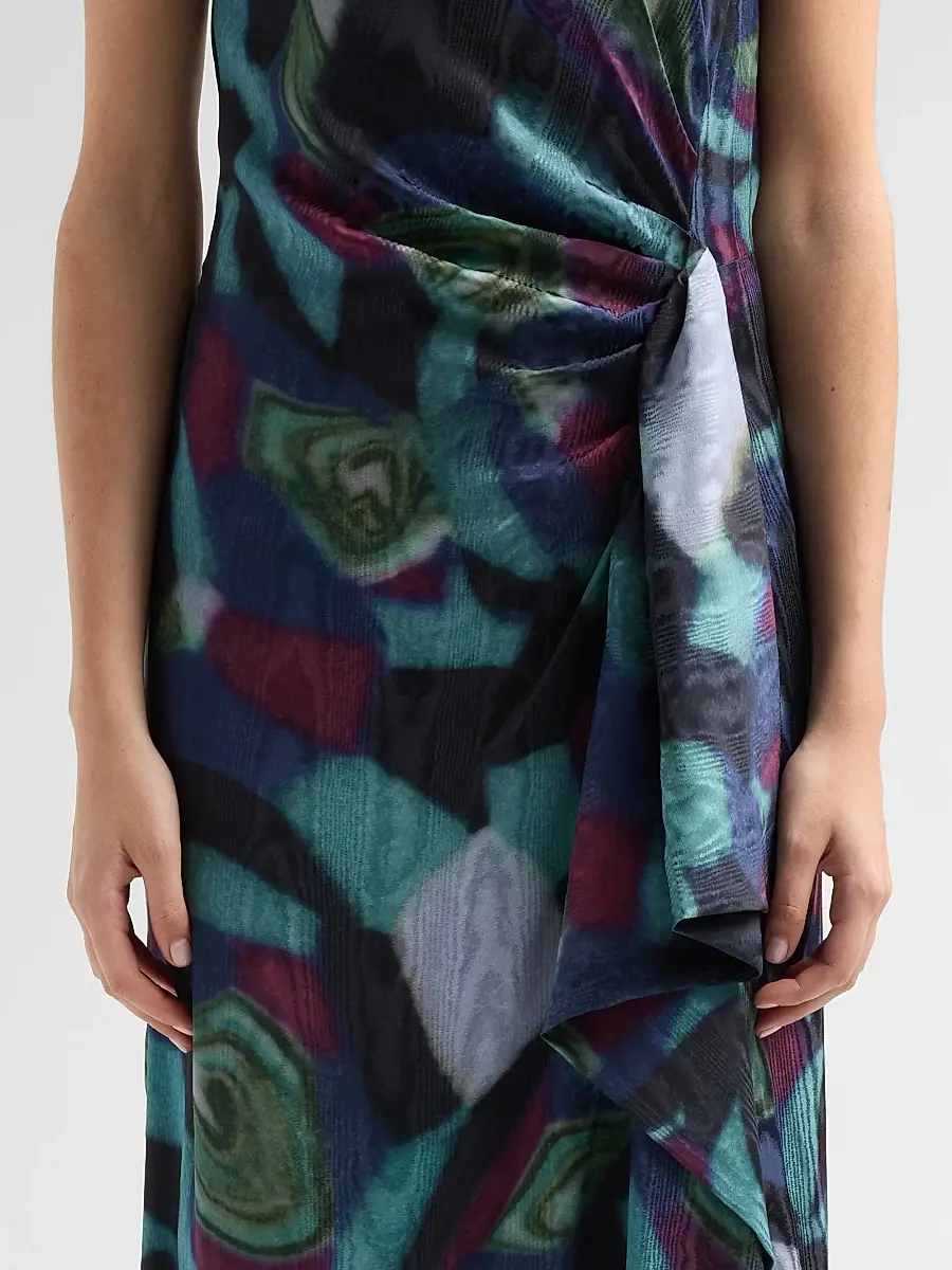 Dries Van Noten Women's Dropps Abstract-Print Sleeveless Midi Dress | Thumbnail 5