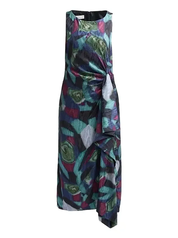 Women's Dropps Abstract-Print Sleeveless Midi Dress Women's Dropps Abstract-Print Sleeveless Midi Dress