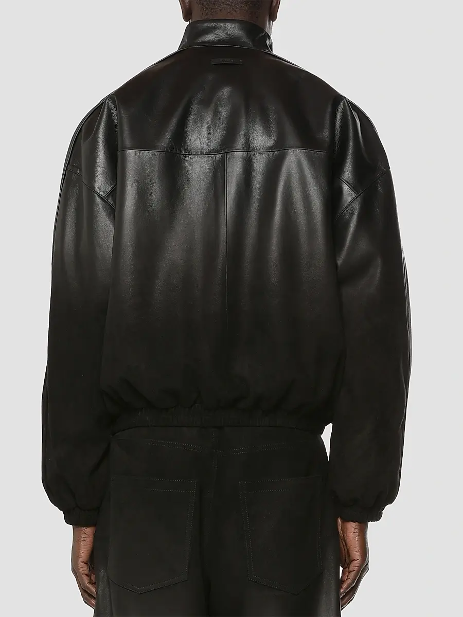 Purple Brand Men's Leather Track Jacket | Thumbnail 2 Purple Brand Men's Leather Track Jacket | Thumbnail 2