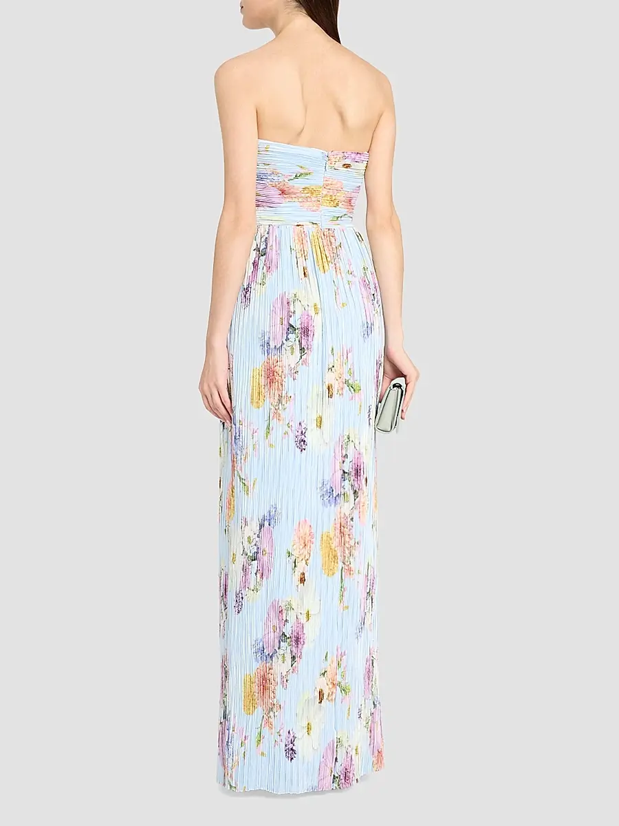 As It May Women's Calla Floral Pleated Strapless Gown | Thumbnail 3 As It May Women's Calla Floral Pleated Strapless Gown | Thumbnail 3